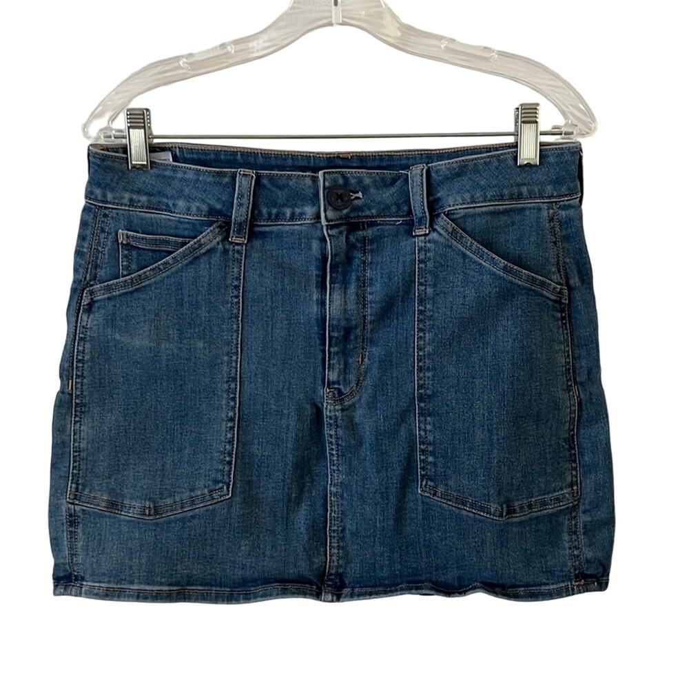American Eagle 🦅 Hi-Rise Mini Denim Skirt Woman Size 12 Pockets